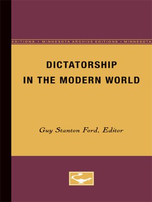 cover image of Dictatorship in the Modern World